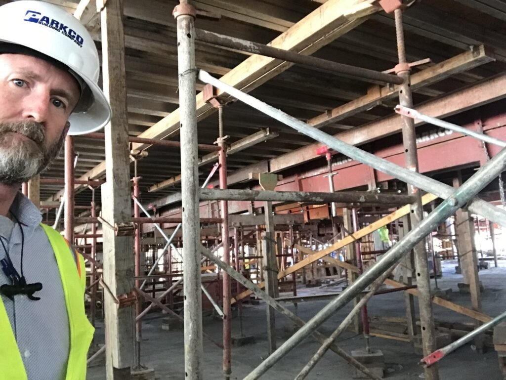 Peter Pendleton under shoring and reshores below a concrete deck