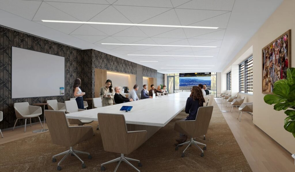 Rendering of outpatient clinic lobby and waiting area